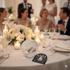 Personalized Wedding Snow Globe – Custom Photo, Quote & Date Keepsake Gift for Couples