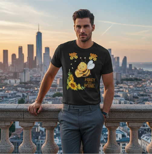 Honey Bee Mine Cute Bee Valentine’s T-Shirt – Romantic Honey Bee Love Shirt
