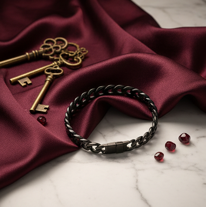 Stainless Sleek Cuban Bracelets Pair for Men and Women