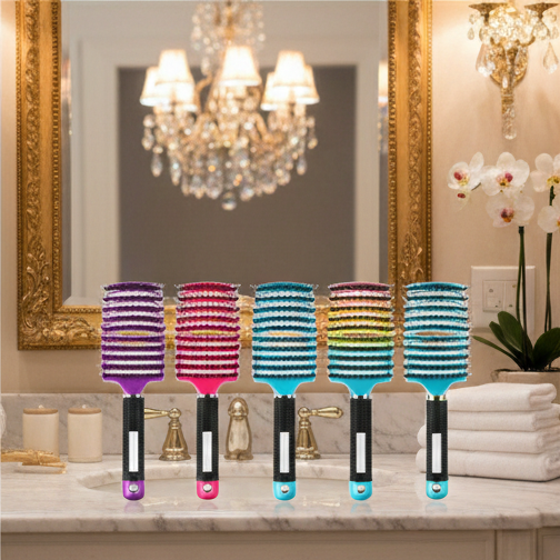 CurlyStyle Brush Comb - Colorful Multifunction Tool