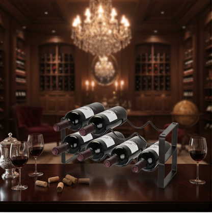 Countertop Metal Wine Rack Stackable 8 Bottle