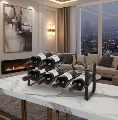 Countertop Metal Wine Rack Stackable 8 Bottle