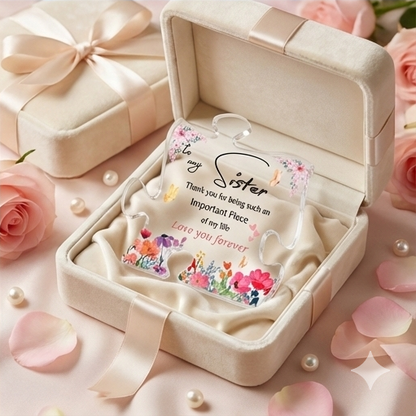 Personalized Sister Acrylic Puzzle Plaque – Meaningful Gift for Sister