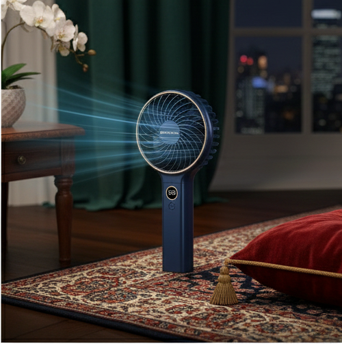 QuietBreeze 5000mAh Portable Desk Fan
