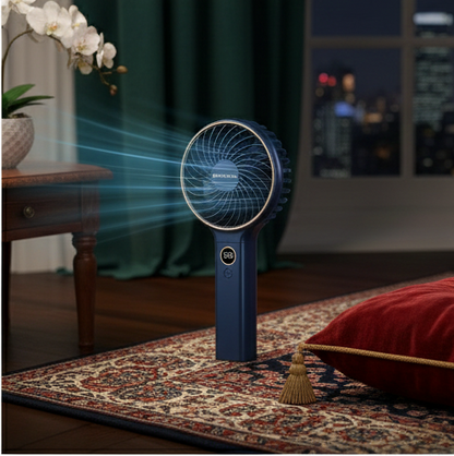 QuietBreeze 5000mAh Portable Desk Fan