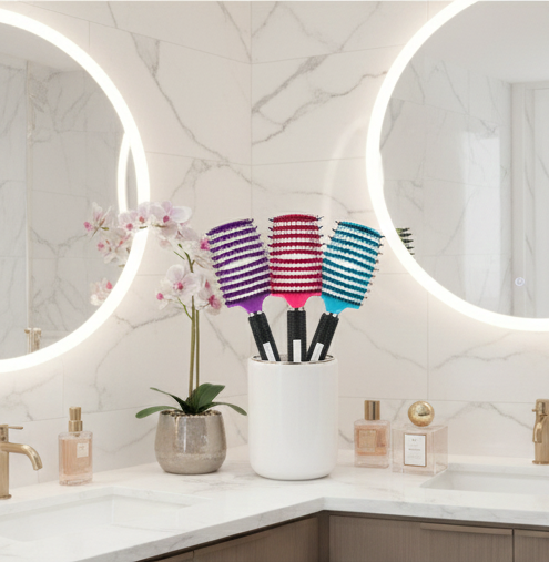 CurlyStyle Brush Comb - Colorful Multifunction Tool