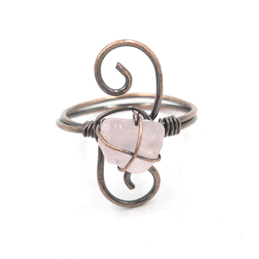 Copper Stone Crystal S-Ring