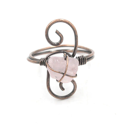 Copper Stone Crystal S-Ring