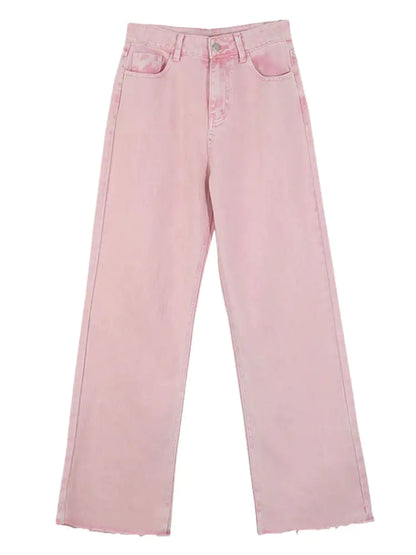 Chic High Waist Wide Leg Jeans