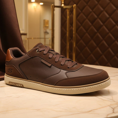 Skechers Men's Haney Oxford Sneaker Brown 9.5