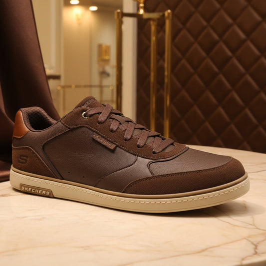 Skechers Men's Haney Oxford Sneaker Brown 9.5