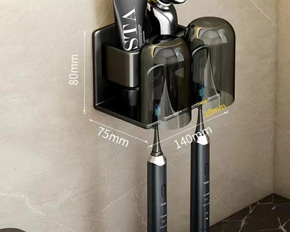 Bathroom Wall Organizer for Toothbrush & Cup