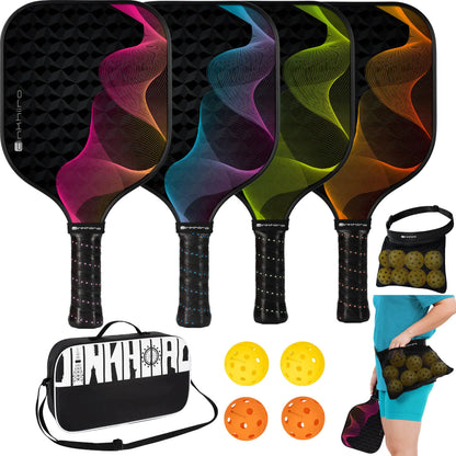 Dinkhiiro Complete Pickleball Set for 4 with Gear Bag