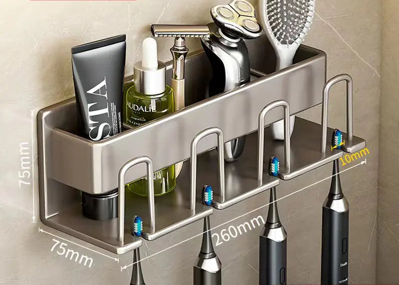 Bathroom Wall Organizer for Toothbrush & Cup