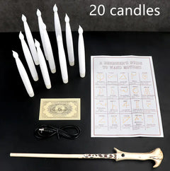 Magic Glow Floating Candles with Wand Remote – Flameless LED Halloween & Party Decor