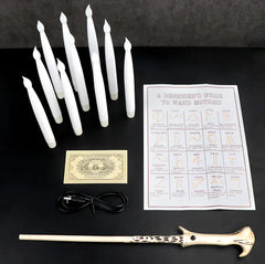 Magic Glow Floating Candles with Wand Remote – Flameless LED Halloween & Party Decor