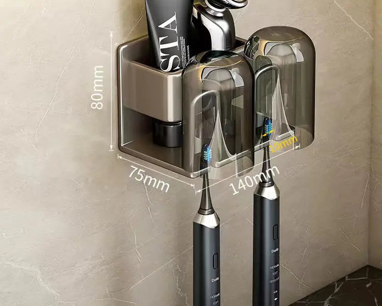 Bathroom Wall Organizer for Toothbrush & Cup