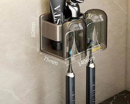 Bathroom Wall Organizer for Toothbrush & Cup