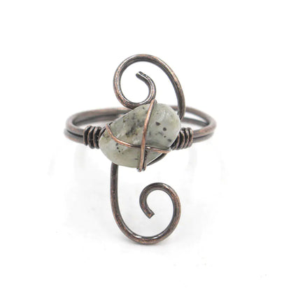 Copper Stone Crystal S-Ring