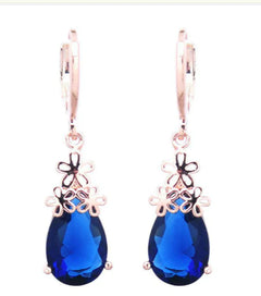 Elegant Zircon Teardrop Chinese Knot Earrings