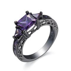 Geometric Opal Diamond Ring