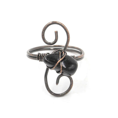 Copper Stone Crystal S-Ring