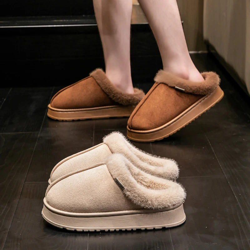 Women’s Winter Slippers – Plush Fleece Lined, Non-Slip Indoor House Shoes, Soft Sole | UniqSnaz
