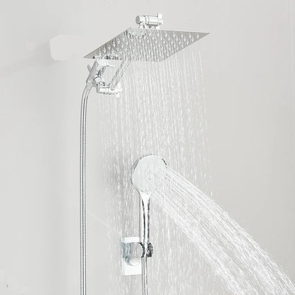 Shower Head Combo 8–12 Inch – High Pressure Rain Shower with Adjustable Extension Arm & 3-Way Handheld Spray | UniqSnaz