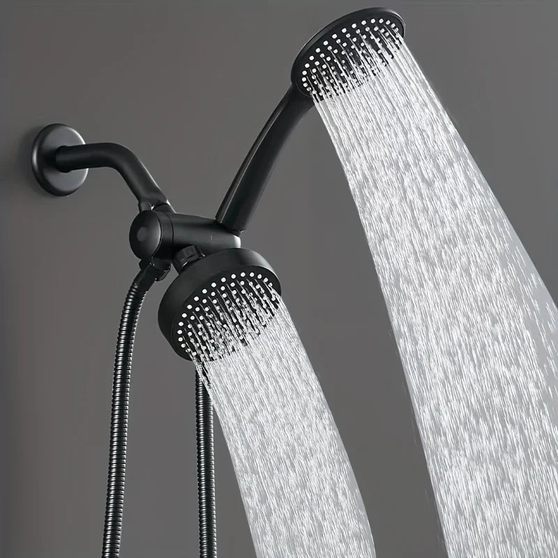 High-Flow Large Nozzle & Handheld Shower Head – 2-in-1 Wall Mounted Set | UniqSnaz