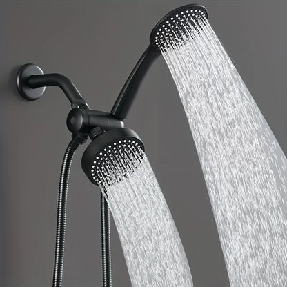 High-Flow Large Nozzle & Handheld Shower Head – 2-in-1 Wall Mounted Set | UniqSnaz