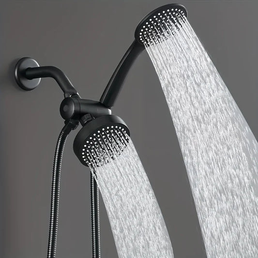 High-Flow Large Nozzle & Handheld Shower Head – 2-in-1 Wall Mounted Set | UniqSnaz