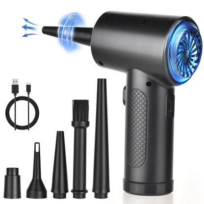 51000 RPM Cordless Compressed Air Duster – Rechargeable Keyboard & PC Cleaner with LED Light