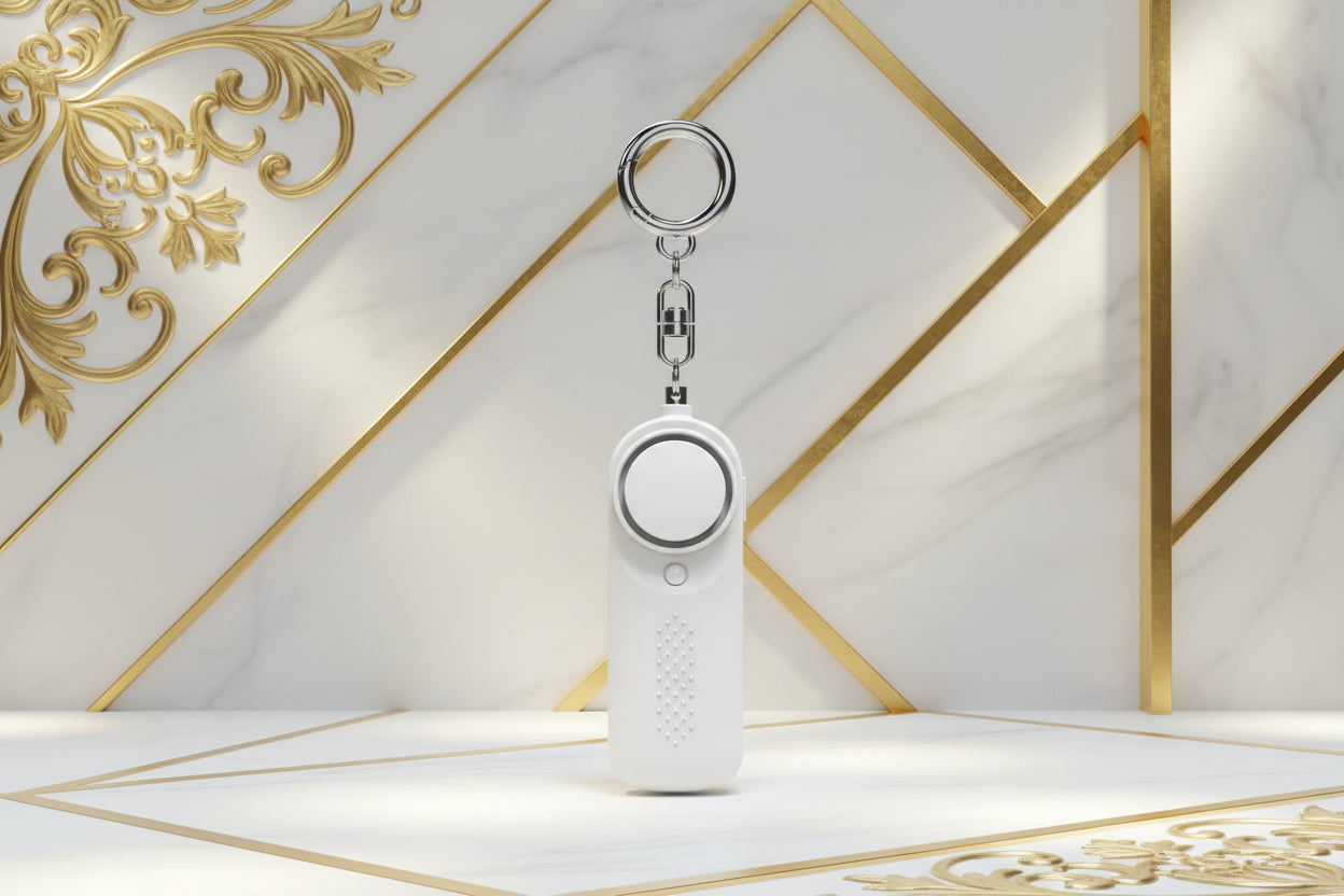 130dB Personal Safety Alarm Keychain – Loud Self-Defense Siren with LED Light (PA-200)