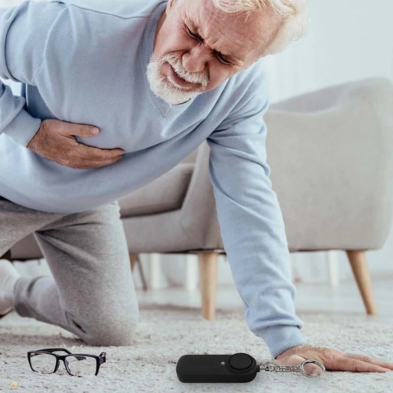 130dB Personal Safety Alarm Keychain – Loud Self-Defense Siren with LED Light (PA-200)