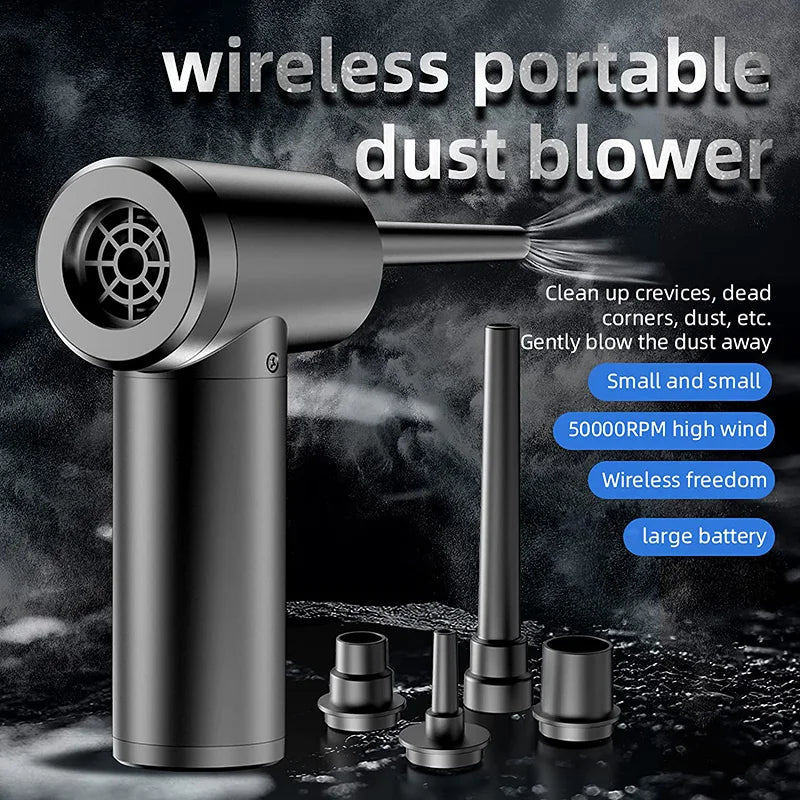 Electric Wireless Air Duster – 51000RPM Compressed Air Blower, Type-C Rechargeable | UniqSnaz