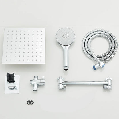 Shower Head Combo 8–12 Inch – High Pressure Rain Shower with Adjustable Extension Arm & 3-Way Handheld Spray | UniqSnaz