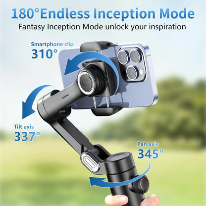 AOCHUAN 3-Axis Handheld Gimbal Stabilizer for Smartphone – Face Tracking, Fill Light, Vlog Smart XE | UniqSnaz