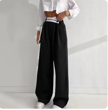 Ladies' Black Wide Trousers