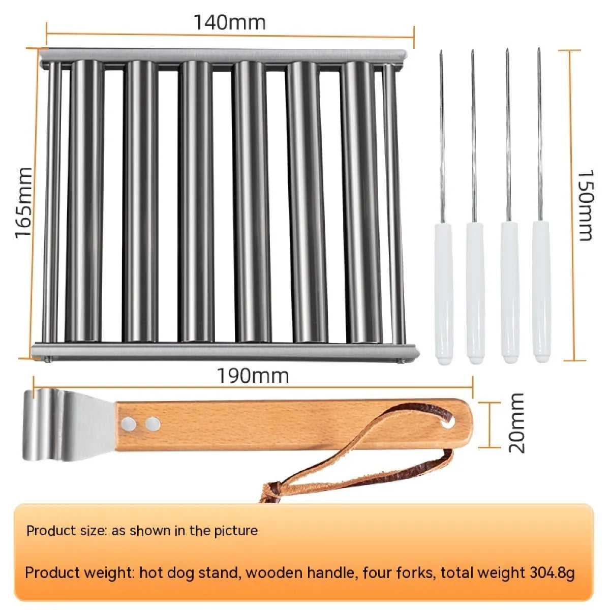 Detachable Steel Sausage Grill Rack