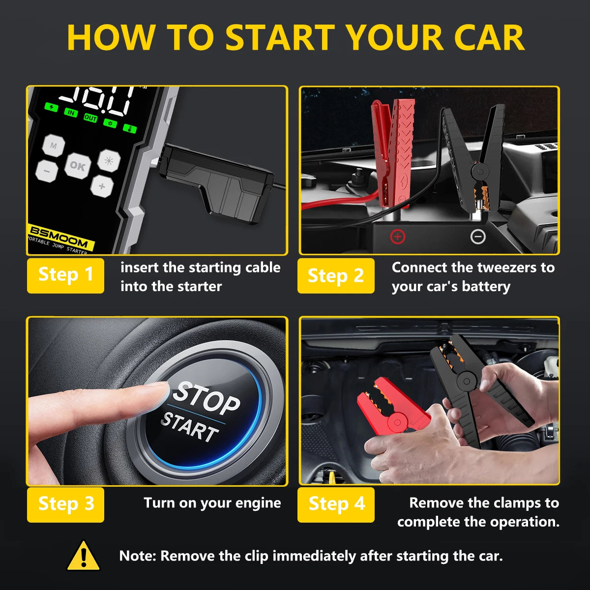 BSMOOM 7000A Car Jump Starter with 150PSI Air Pump – Portable Power Bank, Emergency Booster | UniqSnaz