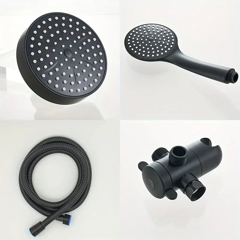 High-Flow Large Nozzle & Handheld Shower Head – 2-in-1 Wall Mounted Set | UniqSnaz