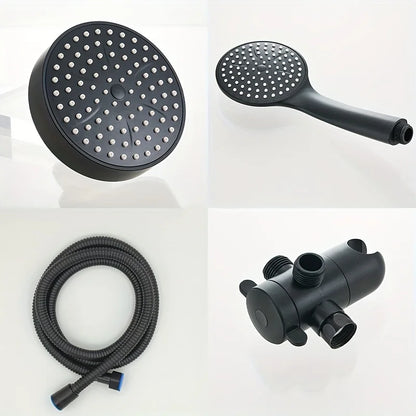 High-Flow Large Nozzle & Handheld Shower Head – 2-in-1 Wall Mounted Set | UniqSnaz