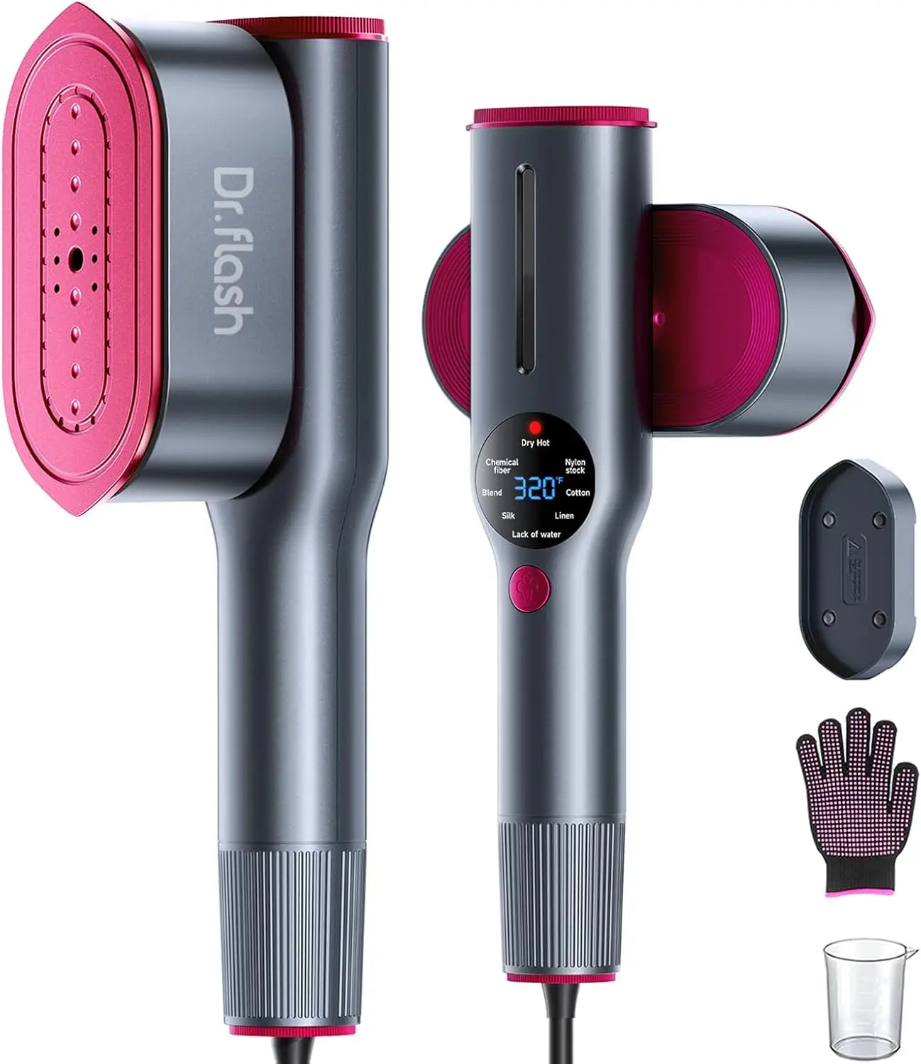 2-in-1 Handheld Steamer & Iron – 1200W Fast Heat-Up Travel Garment Steamer (15s Ready)