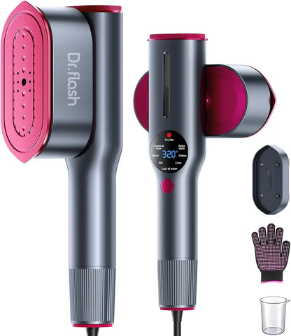 2-in-1 Handheld Steamer & Iron – 1200W Fast Heat-Up Travel Garment Steamer (15s Ready)