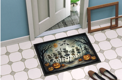 Dancing Skeletons Halloween Doormat – Spooky Non-Slip Indoor & Outdoor Rug