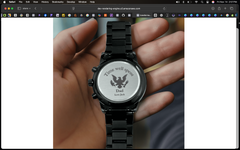 Personalized Black Chronograph Watch for Dad — “Time Well Spent” Engraved Gift from Son or Daughter