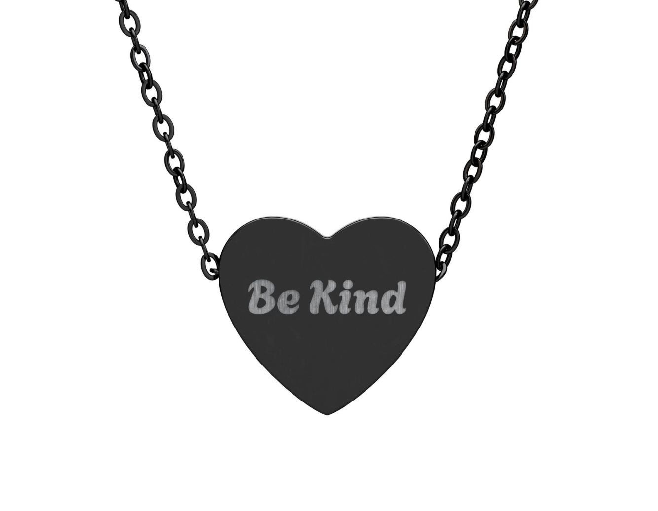 Engraved Heart Necklace – Inspirational Sayings