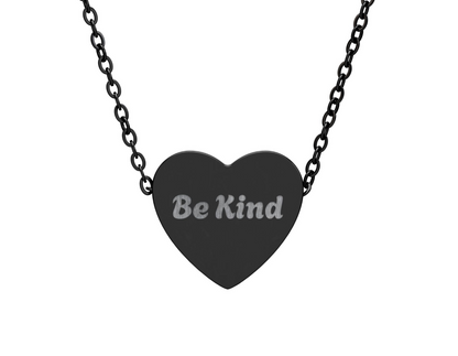 Engraved Heart Necklace – Inspirational Sayings