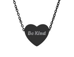 Engraved Heart Necklace – Inspirational Sayings