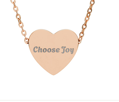 Engraved Heart Necklace – Inspirational Sayings